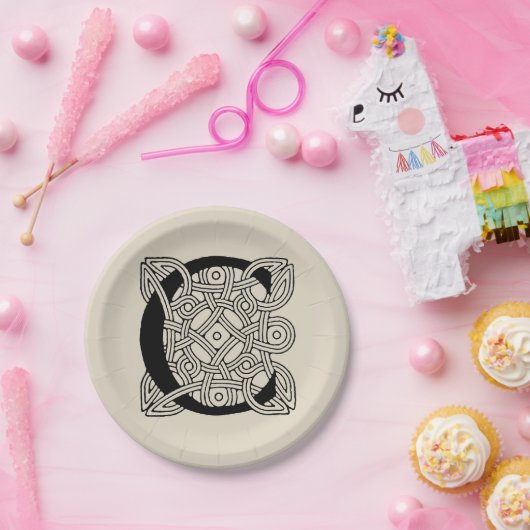 Letter C  Celtic Knot Monogram Papieren Bordje (Feest)