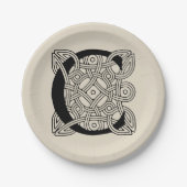 Letter C  Celtic Knot Monogram Papieren Bordje (Voorkant)