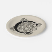 Letter C  Celtic Knot Monogram Papieren Bordje (Gekanteld)