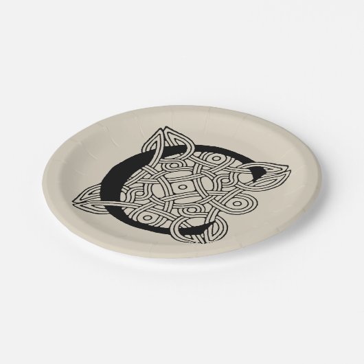 Letter C  Celtic Knot Monogram Papieren Bordje (Gekanteld)