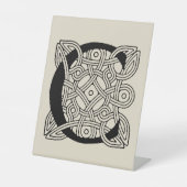Letter C  Celtic Knot Monogram Reclamebord Met Voetstuk (Voorkant)