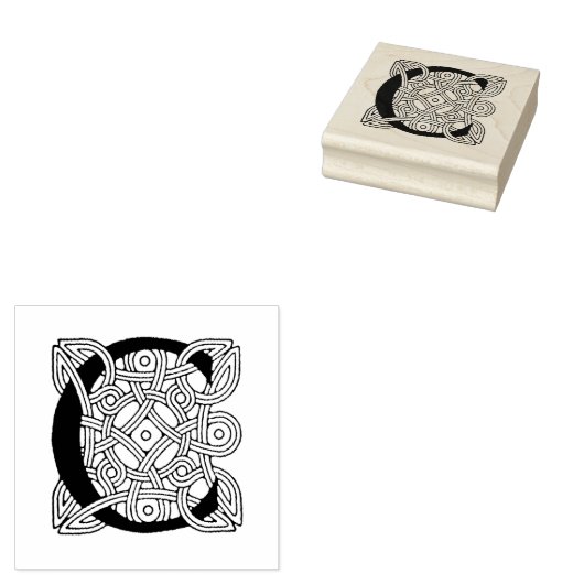 Letter C  Celtic Knot Monogram Rubberstempel (Gestempeld)