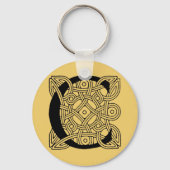 Letter C  Celtic Knot Monogram Sleutelhanger (Voorkant)