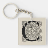 Letter C  Celtic Knot Monogram Sleutelhanger (Voorkant)