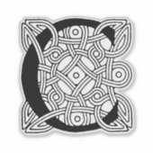 Letter C  Celtic Knot Monogram Sticker (Voorkant)