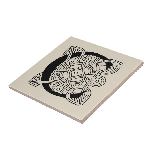 Letter C  Celtic Knot Monogram Tegeltje (Zijkant)