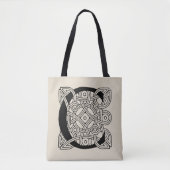 Letter C  Celtic Knot Monogram Tote Bag (Voorkant)