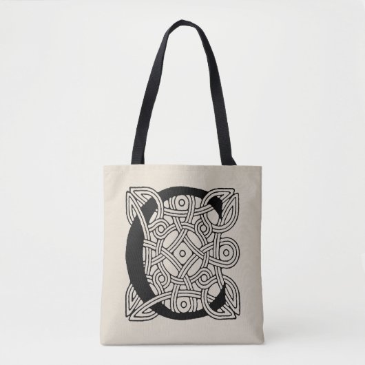 Letter C  Celtic Knot Monogram Tote Bag (Voorkant)