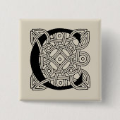 Letter C  Celtic Knot Monogram Vierkante Button 5,1 Cm (Voorkant)