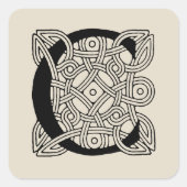 Letter C  Celtic Knot Monogram Vierkante Sticker (Voorkant)