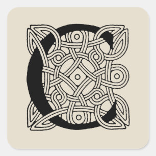 Letter C  Celtic Knot Monogram Vierkante Sticker