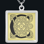 Letter C  Celtic Knot Monogram Zilver Vergulden Ketting<br><div class="desc">Keltische knoopletter C Om de achtergrondkleur toe te voegen of te wijzigen, klikt u op "Dit ontwerp bewerken", klikt u op "achtergrond" en kiest u een kleur. Als dit product twee kanten heeft, klik dan op "lagen", kies terug en kies de kleur voor de tweede kant. Klik vervolgens op "klaar"...</div>