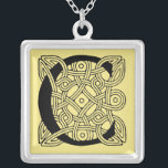Letter C  Celtic Knot Monogram Zilver Vergulden Ketting<br><div class="desc">Keltische knoopletter C Om de achtergrondkleur toe te voegen of te wijzigen, klikt u op "Dit ontwerp bewerken", klikt u op "achtergrond" en kiest u een kleur. Als dit product twee kanten heeft, klik dan op "lagen", kies terug en kies de kleur voor de tweede kant. Klik vervolgens op "klaar"...</div>