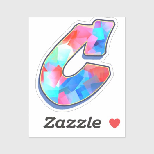Letter C -  Color Mix Sticker (Vel)