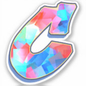 Letter C -  Color Mix Sticker (Voorkant)