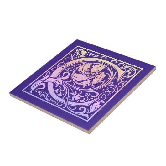 Letter C Colorful  First Letter Gradient Tegeltje (Zijkant)