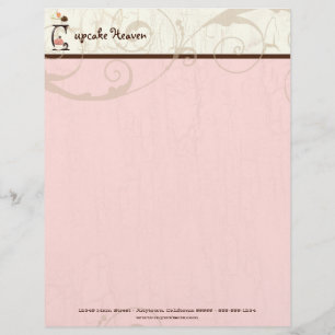 Letter C Cupcake Business Letterhead Custom Briefhoofd