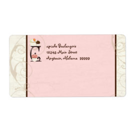 Letter C Cupcake Zakelijk adres Mailing Labels