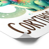 Letter C, Dinosaur Alphabet Waterverf Poster (Hoek)