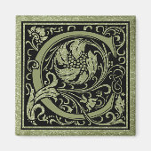 Letter C Eerste Letter Monogram Magneet (Voorkant)