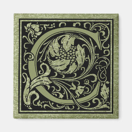 Letter C Eerste Letter Monogram Magneet