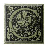 Letter C Eerste Letter Monogram Tegeltje (Voorkant)