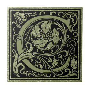 Letter C Eerste Letter Monogram Tegeltje