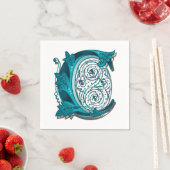 Letter "C" Elegant geborduurd Servet (Insitu)