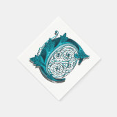 Letter "C" Elegant geborduurd Servet (Hoek)