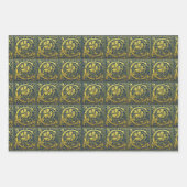 Letter C First Letter Faux Gold Inpakpapier Vel (Voorkant 2)