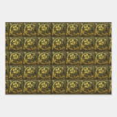 Letter C First Letter Faux Gold Inpakpapier Vel (Voorkant)