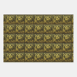 Letter C First Letter Faux Gold Inpakpapier Vel