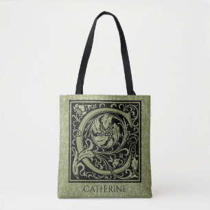 Letter C First Letter Monogram Gepersonaliseerd Tote Bag