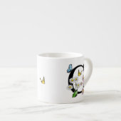 Letter C Floral Butterfly Monogram Initiaal Espresso Kop (Voorkant rechts)