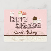 Letter C Gelukkige Verjaardag Cupcake Zakelijke an Briefkaart (Voorkant)