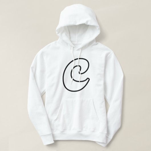 Letter C - Gepersonaliseerd monogram ontwerp Hoodie (Design voorkant)