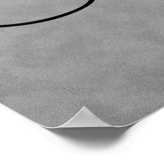 Letter C, Gothic Monogram Black Poster (Hoek)