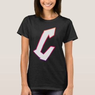 Letter C Graffiti Straat Letter C Typografie Alfa T-shirt