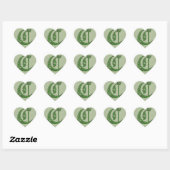 Letter C Heart Sticker (Vel)