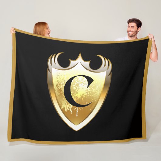 Letter C hoofdalfabet Fleece Deken (In situ)
