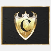 Letter C hoofdalfabet Fleece Deken (Voorkant (Horizontaal))