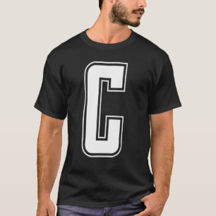 Letter C Hoofdletter Alfabet Initiaal Cheerleading T-shirt