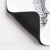 Letter C Initiaal Monogram met Angel Wings & Halo Muismat (Hoek)
