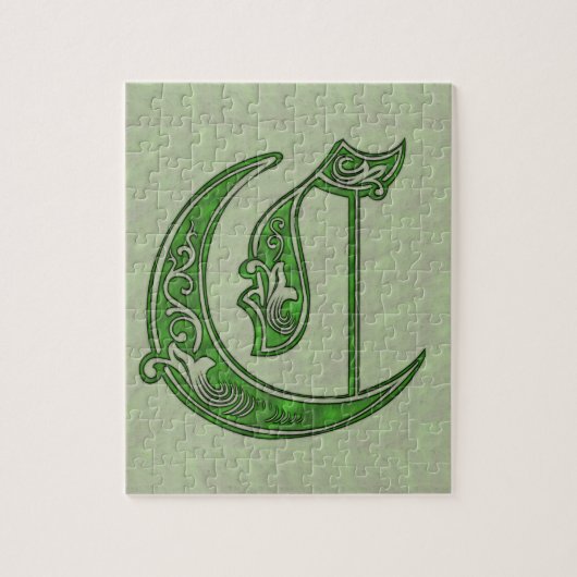 Letter C Jigzaag Puzzle Legpuzzel (Verticaal)
