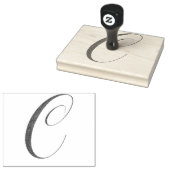 Letter C kalligrafie rubberen stempel. Rubberstempel (Gestempeld)