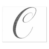 Letter C kalligrafie rubberen stempel. Rubberstempel (Afrduk)