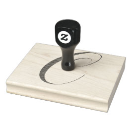 Letter C kalligrafie rubberen stempel. Rubberstempel