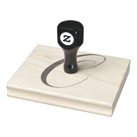 Letter C kalligrafie rubberen stempel. Rubberstempel (Stempel)