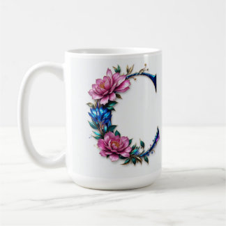 Letter C Koffie Mok – Bloemontwerp voor Gifting