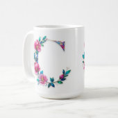 Letter C Koffie Mok – Bloemontwerp voor Gifting (Voorkant links)